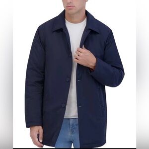 Robert Graham Navy Men's Lightly Padded Car Coat Jacket Size US L $275